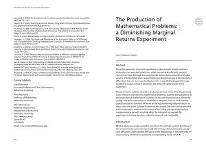 The Production of Mathematical Problems