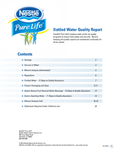 Nestle PureLife Quality Report
