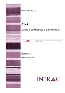 Click! Using youTube as training tool