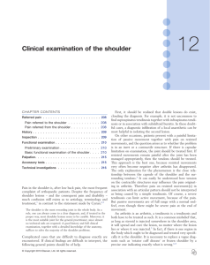 12 - Clinical examination of the shoulder