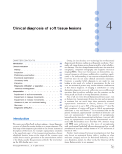 4 - Clinical diagnosis of soft tissue lesions