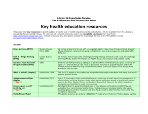Key Health Education Resources leaflet