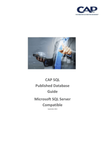 CAP SQL Published Database Guide Microsoft SQL Server