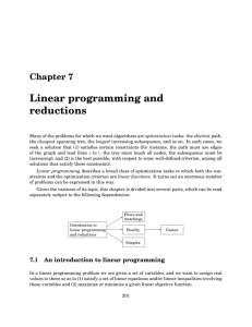 Chapter 7. Linear programming and reductions