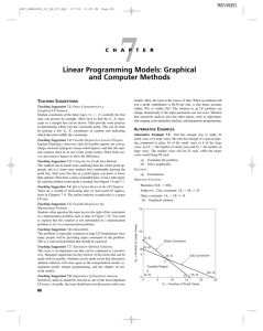 Linear Programming Models: Graphical and