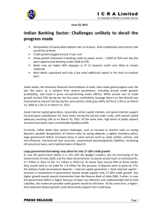 ICRA places the long-term rating of LA- of the Rs