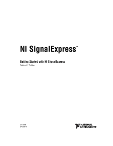 Getting Started with NI SignalExpress Tektronix Edition