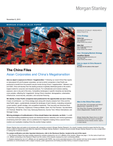 The China Files - Morgan Stanley