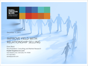 improve yield with relationship selling