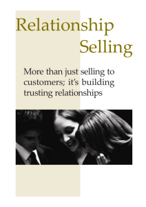 Relationship Selling Brochure