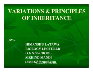 variations & principles of inheritance