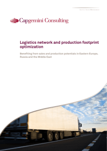 Logistics network and production footprint optimization