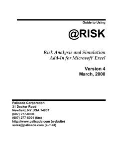 Palisade Corporation's @RISK Manual