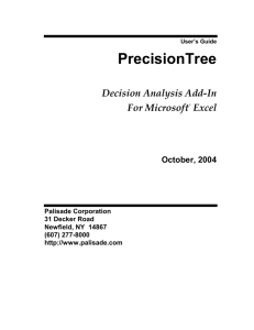 Using PrecisionTree