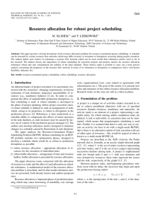 Resource allocation for robust project scheduling