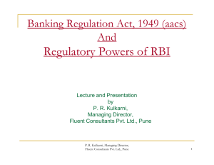 Regulatory Powers of RBI