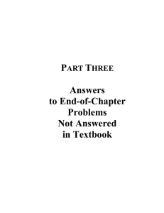 Answers to End-of-Chapter Problems Not Answered in Textbook