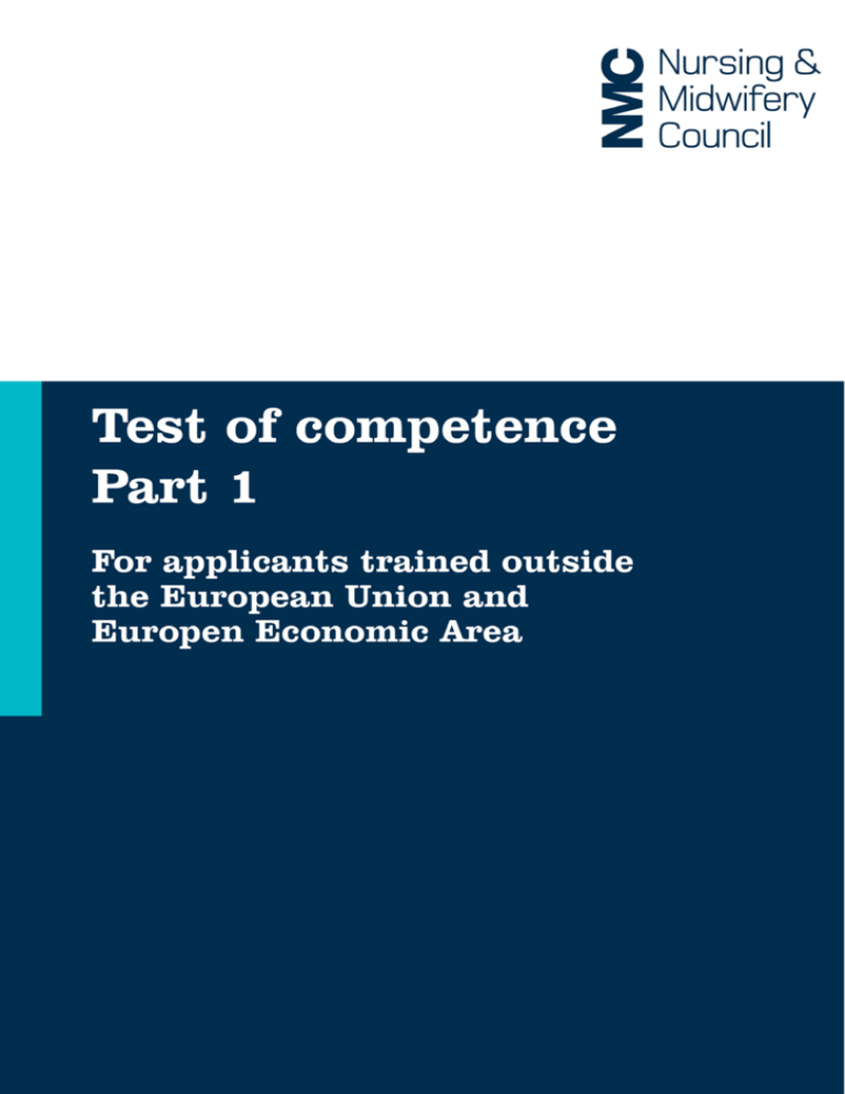 Test Of Competence Part 1 - Candidate Booklet