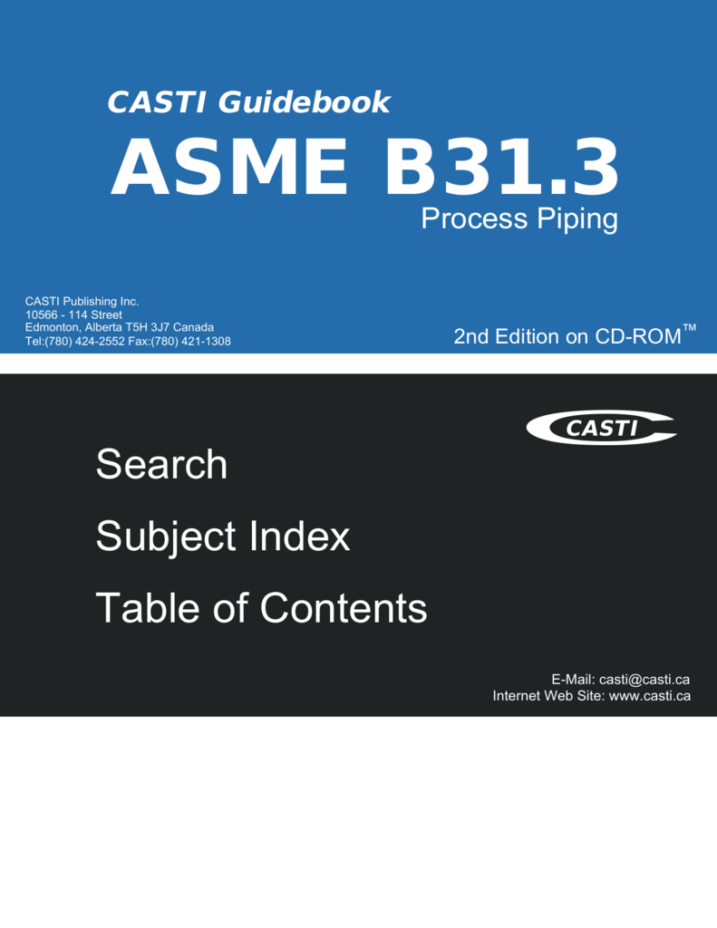 CASTI Guidebook to ASME B31.3 Process