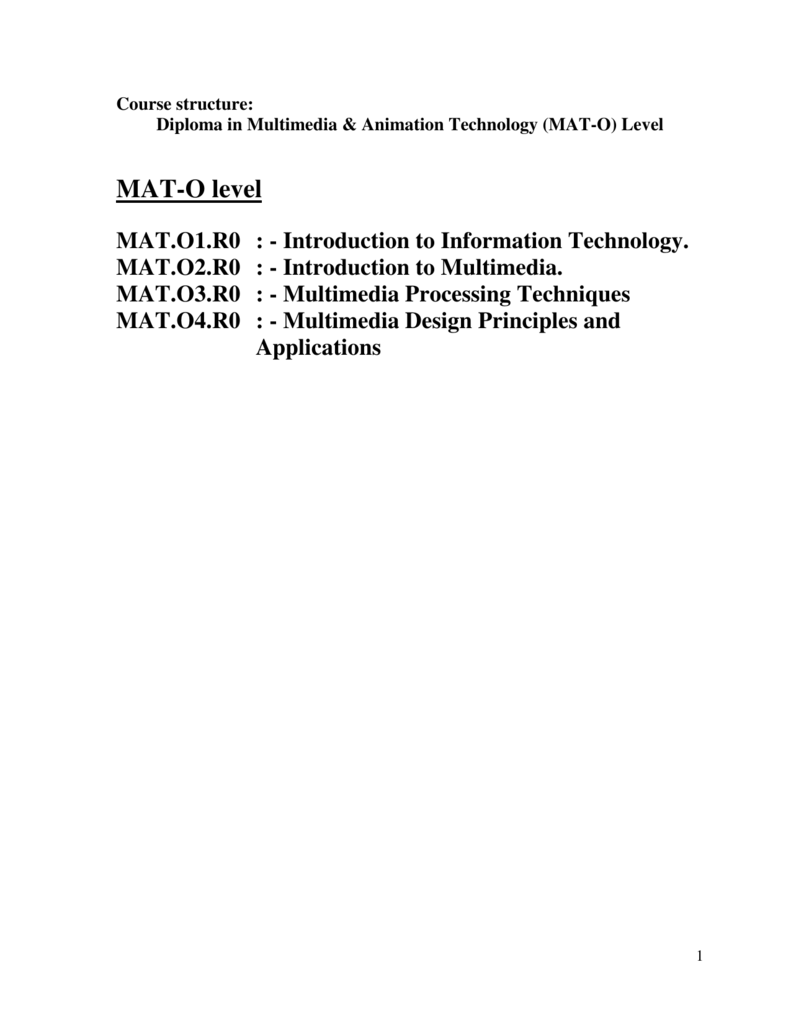 Syllabus Of Mat