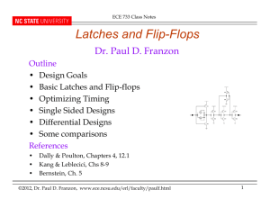 ECE 733 Class Notes Latches And Flip