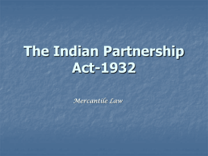 The Indian Partnership Act-1932