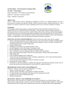 Job Description - Environmental Learning for Kids Job Title: Urban