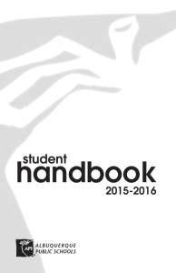 APS Student Handbook - Albuquerque Public Schools