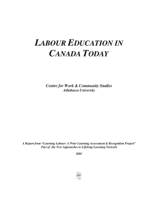 labour education in canada today - Labour Studies