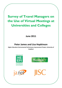 Survey of Travel Managers on the Use of Virtual Meetings at