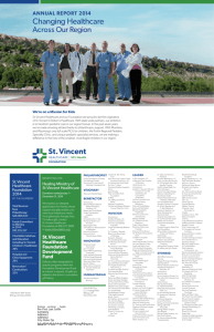 Annual Report 2014 - St. Vincent Healthcare Foundation