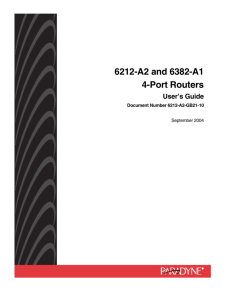 6212-A2 and 6382-A1 4-Port Routers User's Guide