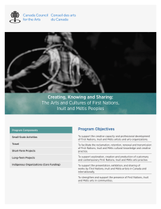 Creating, Knowing and Sharing: The Arts and Cultures of First