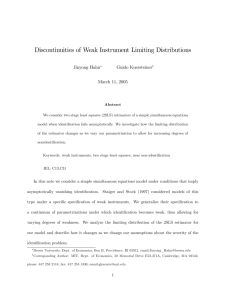 Discontinuities of Weak Instrument Limiting Distributions