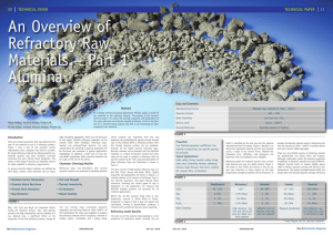 An Overview of Refractory Raw Materials – Part 1