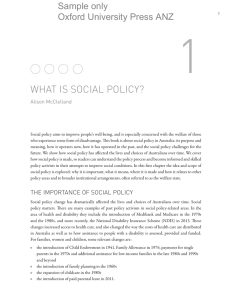 what is social policy? - Oxford University Press