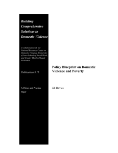 Policy Blueprint on Domestic Violence and Poverty