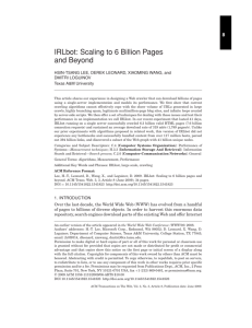 IRLbot: Scaling to 6 billion pages and beyond