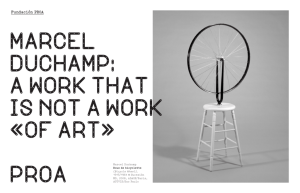 Marcel duchamp: a work that is not a work «of art
