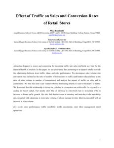 Effect of Traffic on Sales and Conversion Rates