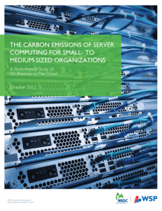 The Carbon Emissions of Server Computing for Small to Medium