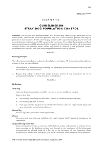 guidelines on stray dog population control
