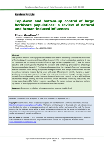 Top-down and bottom-up control of large herbivore populations: a