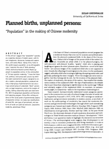 Planned births, unplanned persons: "Population
