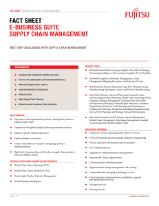 Solutions- Oracle E-Business Suite Supply Chain