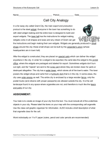 Cell City Analogy - Maine Content Literacy Project