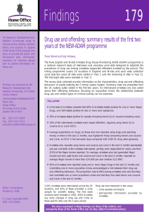Drug use and offending: summary results of the first two years of the