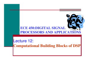 Lecture 12: Computational Building Blocks of DSP