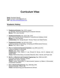 Curriculum Vitae - Electrical Engineering & Computer Sciences