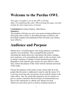 Welcome to the Purdue OWL Audience and Purpose